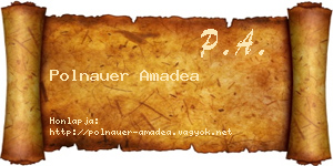 Polnauer Amadea névjegykártya